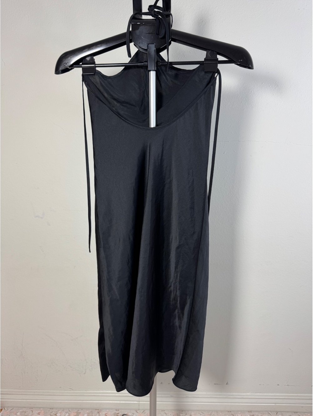 Wilfred Black Satin Slip Dress Size 2XS